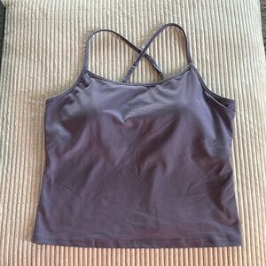 Skechers Go Flex Racerback Shelf Bra Cami 2XL Lavender worn once
